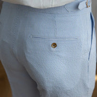 Summer High Waist Straight Blue Striped Casual Pants Prendersons