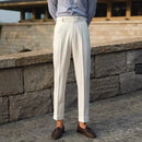 Slim fit men’s suit trousers - white