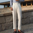 Slim fit men’s suit trousers - white