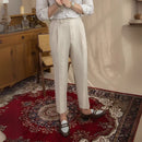 Classic casual menswear trousers - white