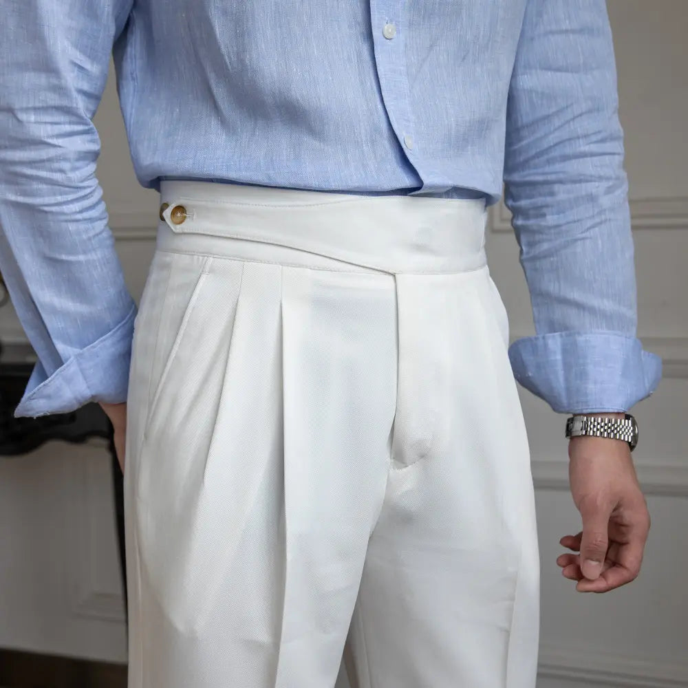 Summer Personalized Casual Trousers For Men – Neutral | Summer Daily Wear | Relaxed Old Money Vibe