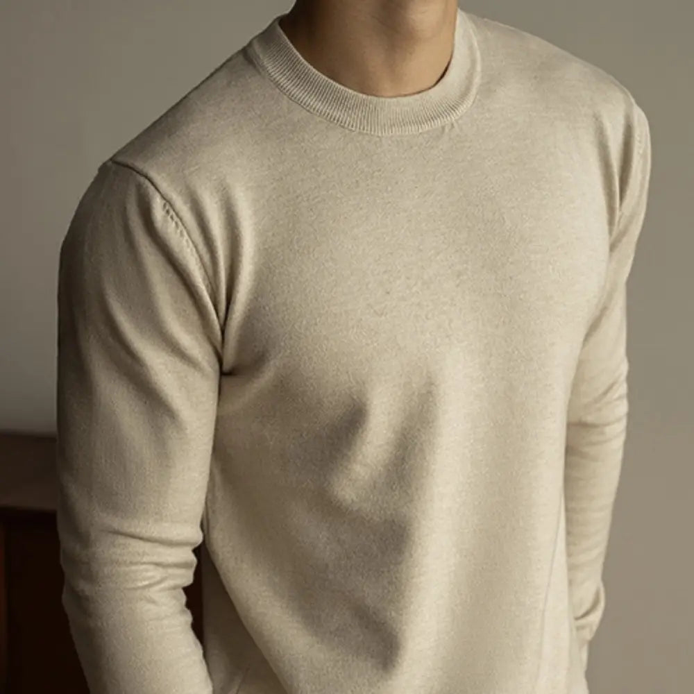 Tencel Wool Autumn And Winter Round Neck Long Sleeve Sweater Men Prendersons