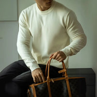 Tencel Wool Autumn And Winter Round Neck Long Sleeve Sweater Men Prendersons