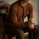 Tencel Wool Autumn And Winter Round Neck Long Sleeve Sweater Men Prendersons