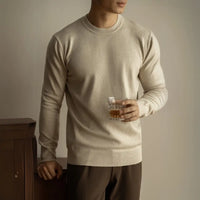 Tencel Wool Autumn And Winter Round Neck Long Sleeve Sweater Men Prendersons