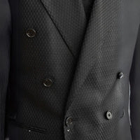 Texture Black Plaid Suit Commute Leisure Prendersons