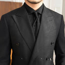 Texture Black Plaid Suit Commute Leisure Prendersons