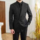 Texture Black Plaid Suit Commute Leisure Prendersons