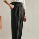 Thick Double Pleated Straight Business Casual Trousers Prendersons