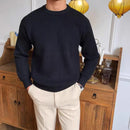 Loose Fit Thick Cotton Men's Sweater – Green, Blue, Black & White | Daily Comfort | Korean-Inspired Old Money Style Prendersons