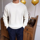 Loose Fit Thick Cotton Men's Sweater – Green, Blue, Black & White | Daily Comfort | Korean-Inspired Old Money Style Prendersons