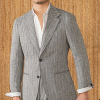 Thin Cotton And Linen Gentry With Half Lining Italian Casual Suit Prendersons