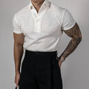 White short sleeve polo shirt