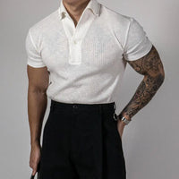 White short sleeve polo shirt