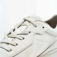 Top Layer Leather Men's Flat Round Toe White Shoes Prendersons