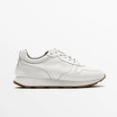 Top Layer Leather Men's Flat Round Toe White Shoes Prendersons