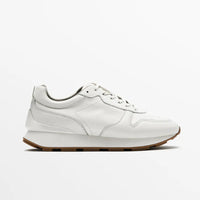 Top Layer Leather Men's Flat Round Toe White Shoes Prendersons