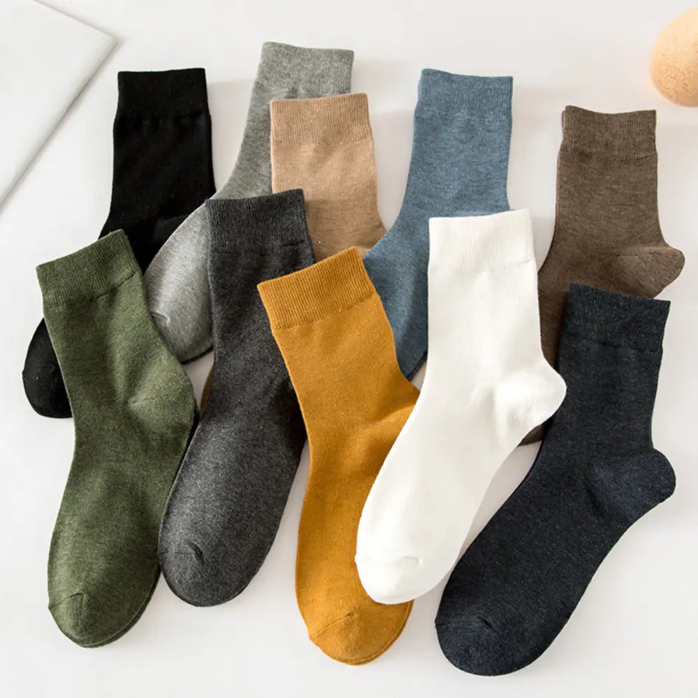 Comfort Fit Tube Socks – Solid Colours | Autumn Essential | Classic Everyday Wear
