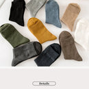 Mid-calf solid cotton socks