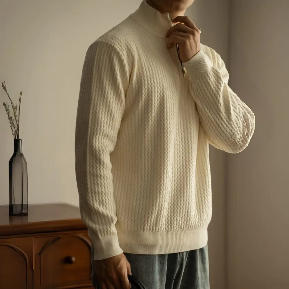 Turtleneck Zipper Sweater Men's Coat Thick Long Sleeve Prendersons