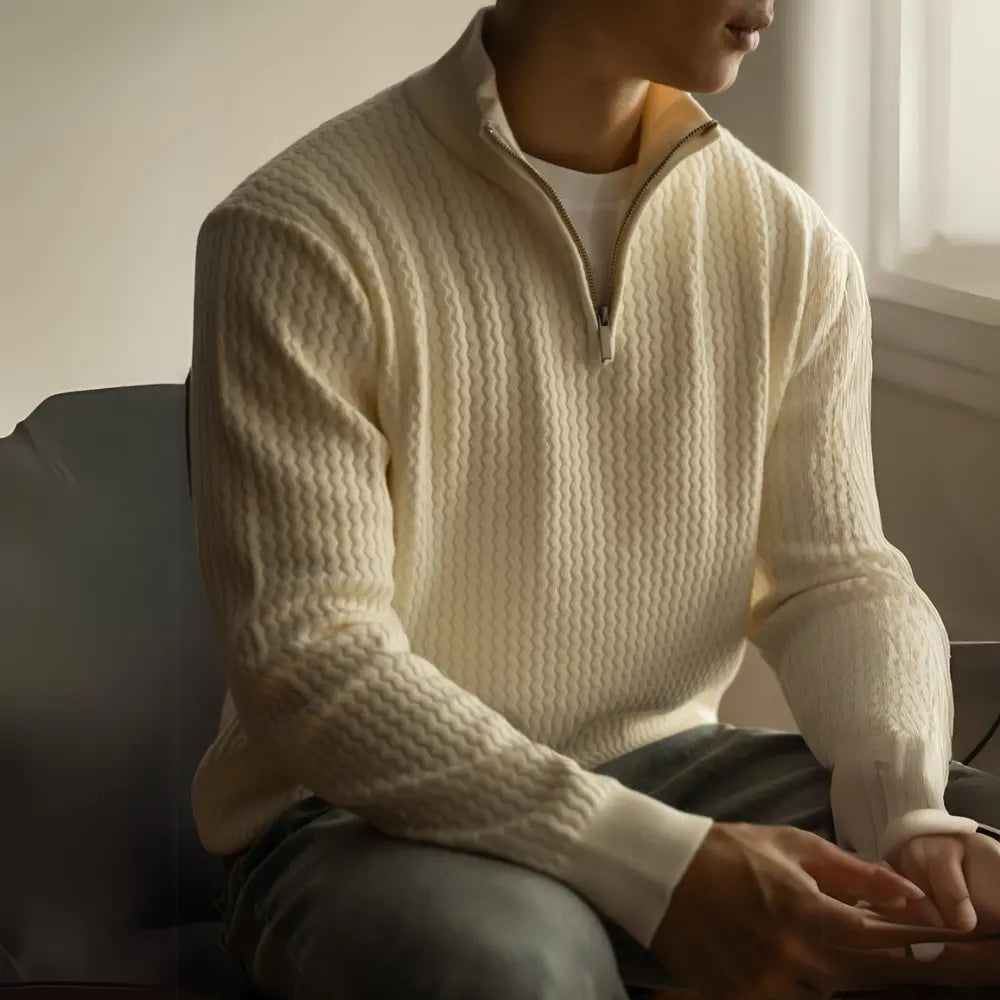 Turtleneck Zipper Sweater Men's Coat Thick Long Sleeve Prendersons