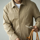 Twill Texture Shirt Collar Workwear Jacket For Men Prendersons