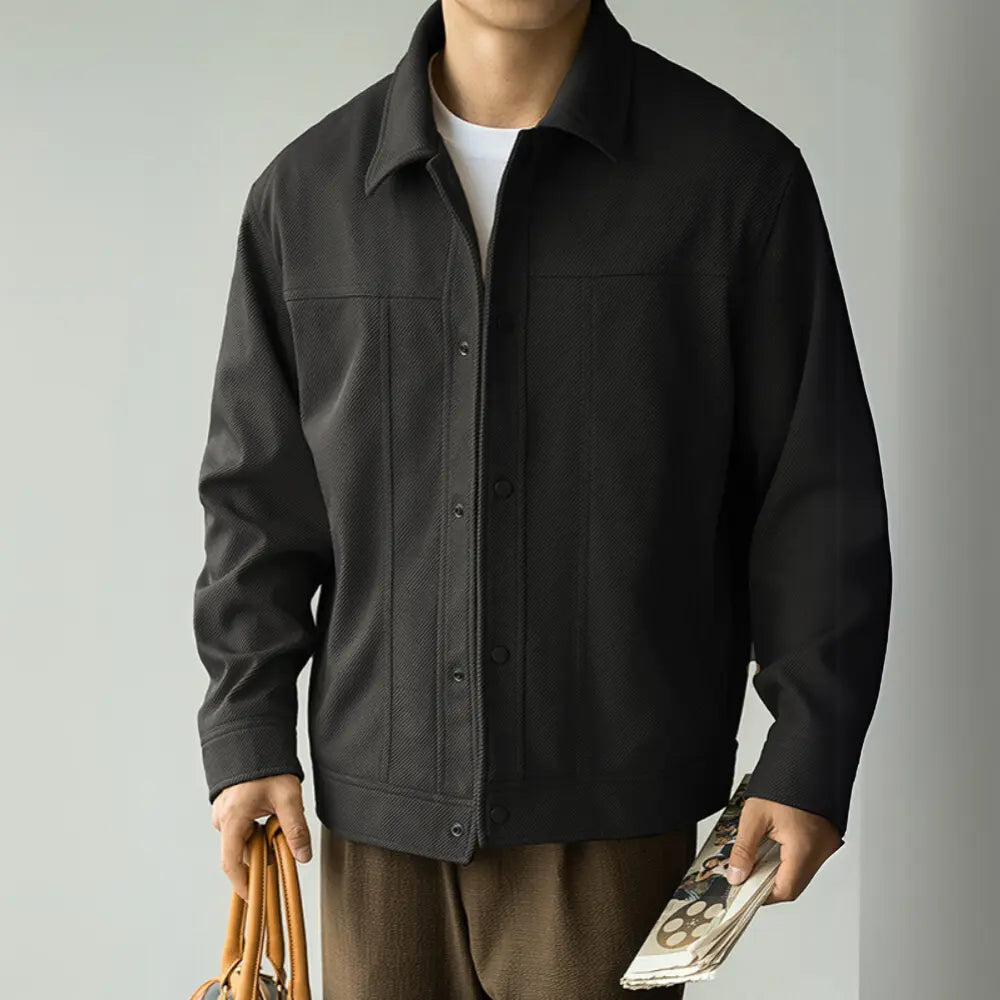 Twill Texture Shirt Collar Workwear Jacket For Men Prendersons
