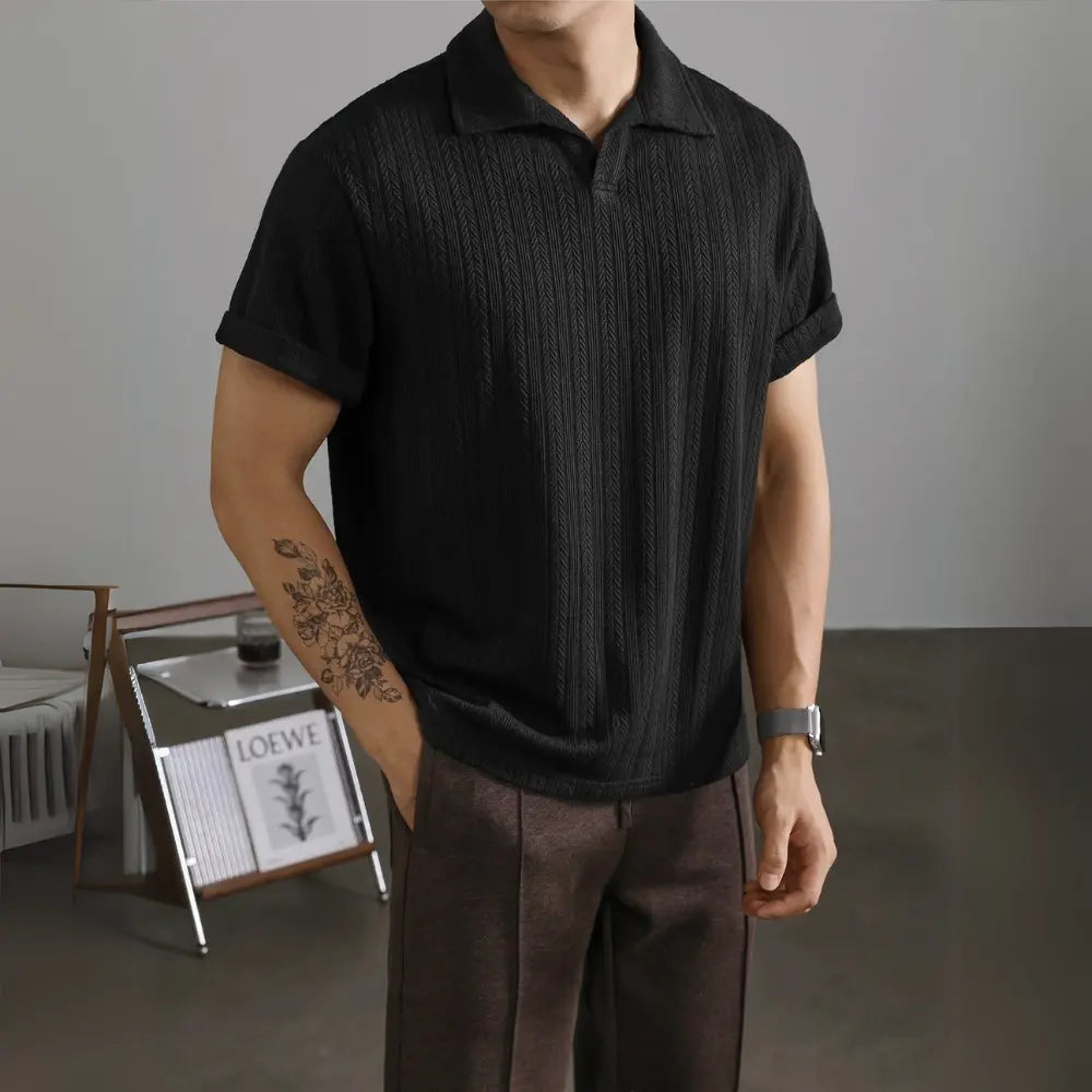 Slim Fit Woven Texture Shirt – Summer Daily Wear | Breathable T Shirts