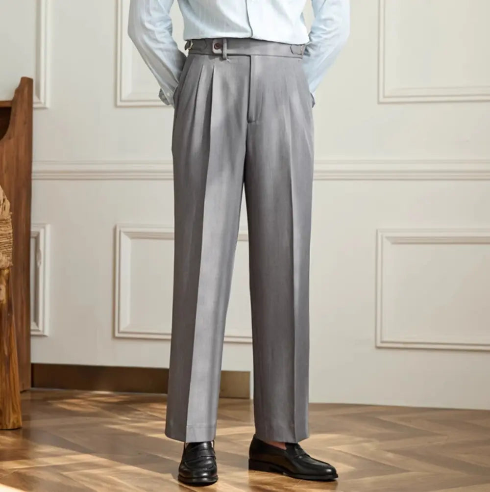Wide-leg Casual Pants Breathable Non-ironing High Waist Loose Trousers Prendersons