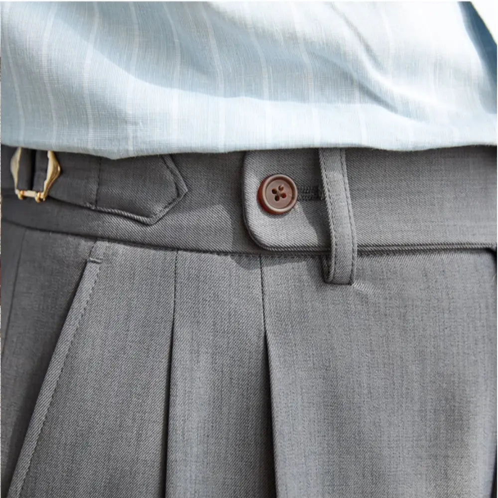 Wide-leg Casual Pants Breathable Non-ironing High Waist Loose Trousers Prendersons