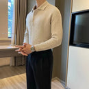 Winter Thermal Base Pullover Mens Polo Sweater Shirt– Black, Apricot & Grey | Winter Leisurewear | Old Money Style Prendersons