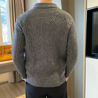 Winter Thermal Base Pullover Mens Polo Sweater Shirt– Black, Apricot & Grey | Winter Leisurewear | Old Money Style Prendersons