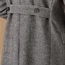 Wool Herringbone Italian Double-row Polo Coat Prendersons