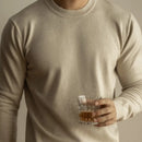 Wool Tencel Round Neck Commuter Solid Color Base Sweater Prendersons