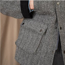 Wool Herringbone Heavy Retro Warm Jacket Prendersons