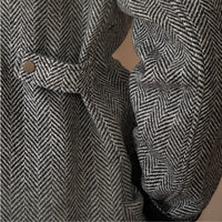 Wool Herringbone Heavy Retro Warm Jacket Prendersons