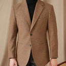 Wool Slim-fit Houndstooth Vintage Coat For Men Prendersons