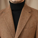 Wool Slim-fit Houndstooth Vintage Coat For Men Prendersons