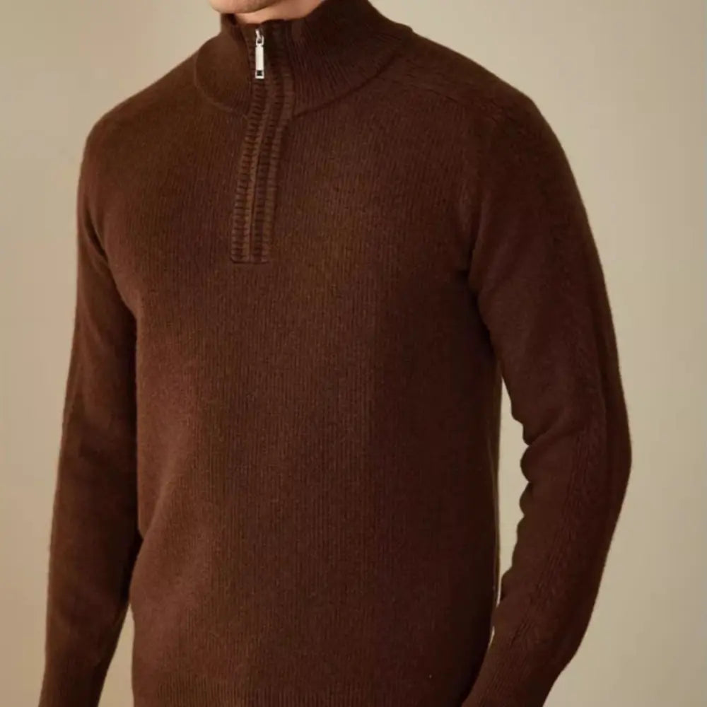 Business Leisure Warm Wool Sweater – Camel | Business Casual | Old Money Elegance