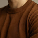 Wool Tencel Round Neck Commuter Solid Color Base Sweater Prendersons