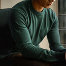 Wool Tencel Round Neck Commuter Solid Color Base Sweater Prendersons