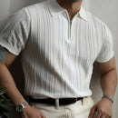 Men’s short sleeve zipper polo