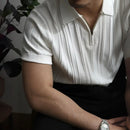 Men’s short sleeve zipper polo