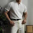 Men’s short sleeve zipper polo