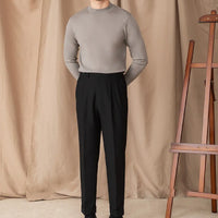 Self-heating Solid Color Basic Half Turtleneck Men's Sweater Prendersons